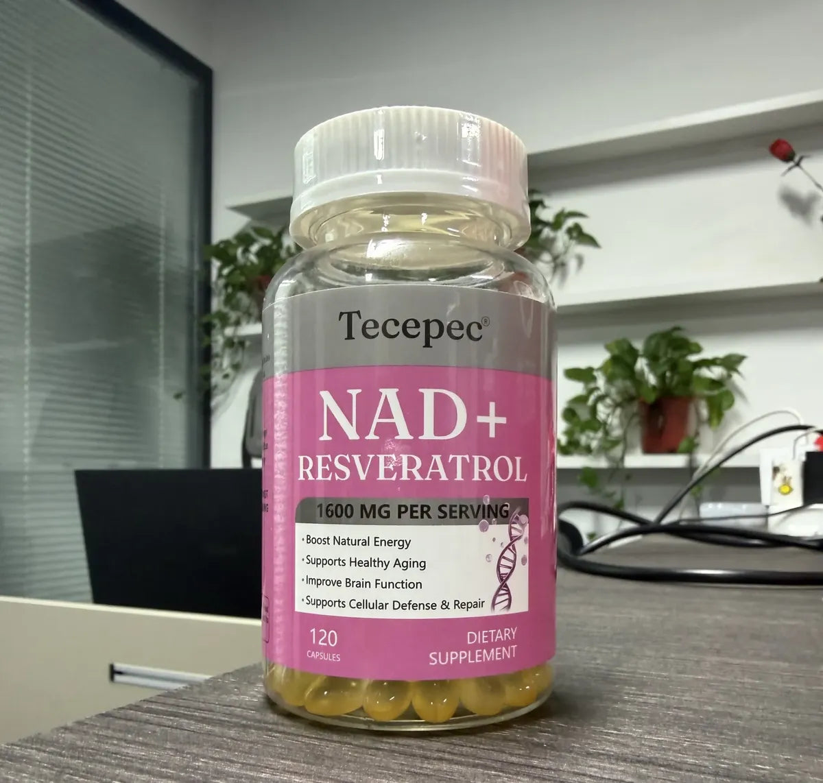 NAD + RESVERATROL.                120 Cápsulas